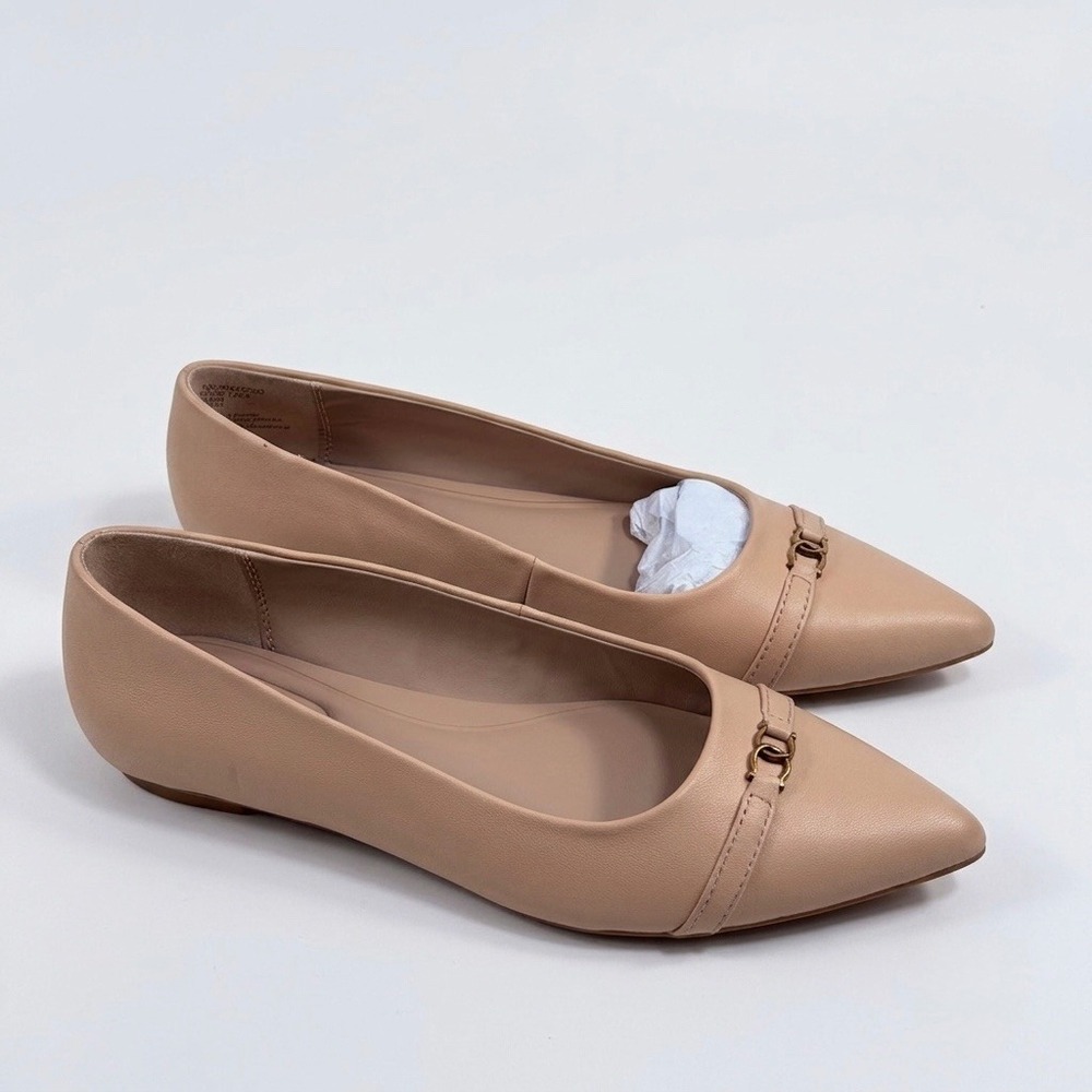 Giani Bernini Size-6.5 M Womens Bentlley Ginger Leather Pointed Toe Flats